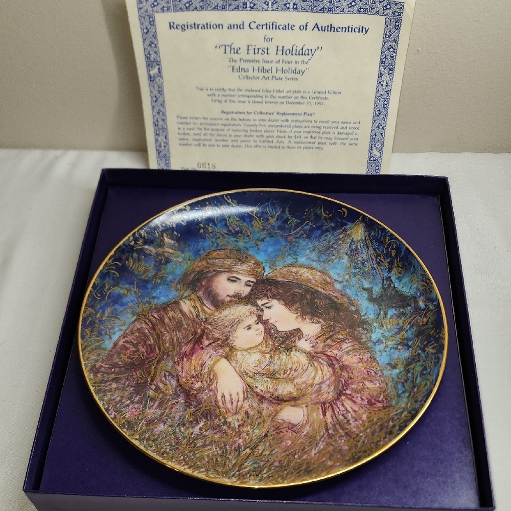 The First Holiday Ceramic Plate by - Multicolor